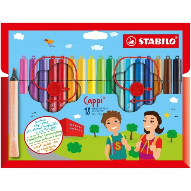 Σετ μαρκαδόρων, Stabilo, Cappi ST168/18-4, 18 χρώματα