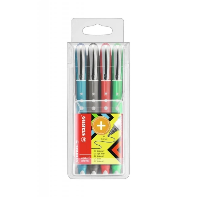 Σετ στυλό, Stabilo, Worker+colorful ST2019/4, 4 χρώματα