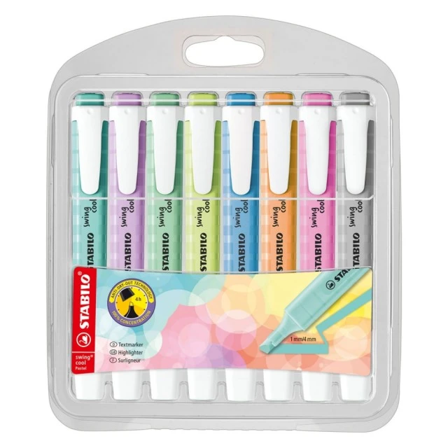 Σετ μαρκαδόρων κειμένου, Stabilo, Swing Cool Pastel ST275/8-08-2, 8 χρώματα