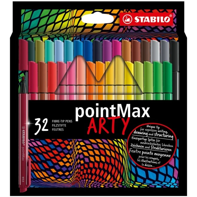 Σετ μαρκαδόρων, Stabilo, pointMax Arty ST488/32-1-20, 32 χρώματα