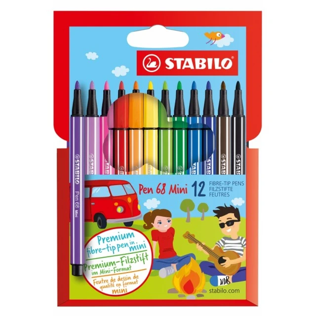 Σετ μαρκαδόροι, Stabilo, Στυλό 68 Mini ST668/12, 12 χρώματα