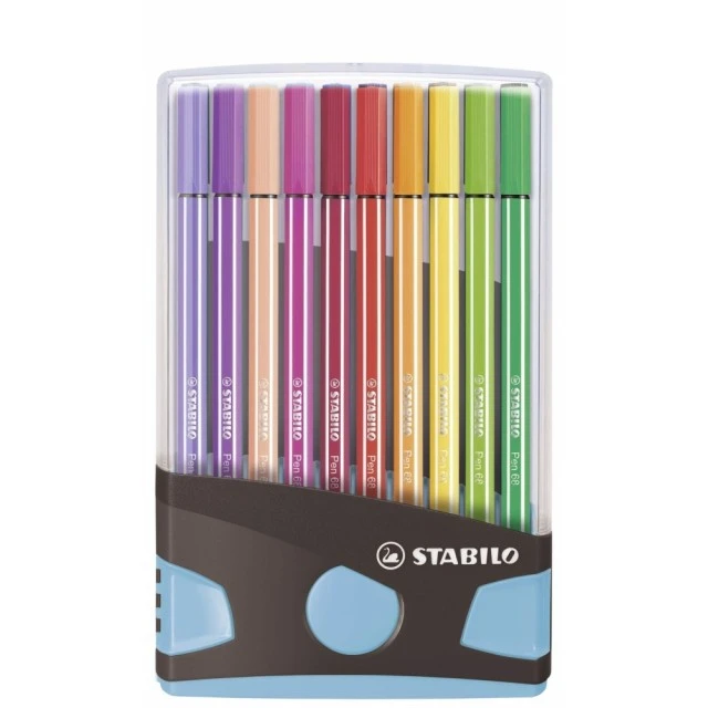 Σετ μαρκαδόρων, Stabilo, Στυλό 68 Color Parade ST6820-04-04 γαλάζιο κουτί, 20 χρώματα