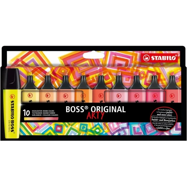 Σετ δείκτες κειμένου, Stabilo, Boss Original Arty Warm Colors ST70/10-1-20, 10 χρώματα