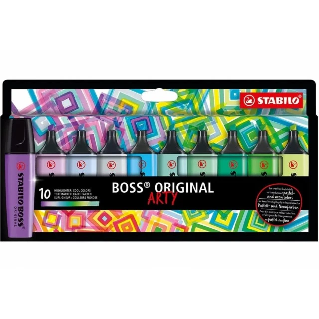 Σετ δείκτες κειμένου, Stabilo, Boss Original Arty Cool Colors ST70/10-2-20, 10 χρώματα