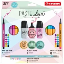 Σετ συνδυασμού, Stabilo, Pastellove ST77/5-9, 35 τεμάχια