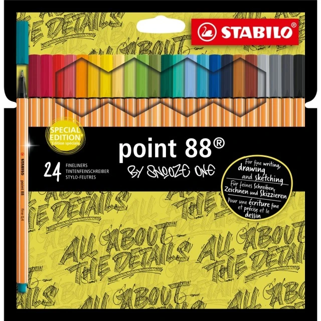 Σετ στυλό, Stabilo, Point 88 Snooze One ST8824/1-06, 24 χρώματα