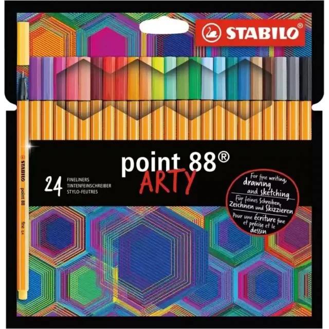 Σετ στυλό, Stabilo, Point 88 Arty ST8824/1-20, 24 χρώματα