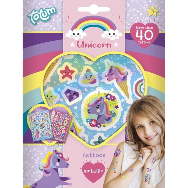 Σετ προσωρινά τατουάζ Unicorn, 40 τεμάχια