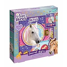 Δημιουργικό κιτ, Totum, Αγαπώ τα Άλογα, Διακοσμήστε το δικό σας μυστικό ημερολόγιο με διαμάντια