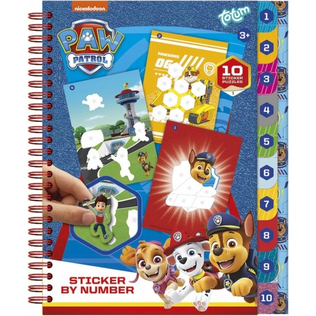 Δημιουργικό σετ Paw Patrol, Βιβλίο με αυτοκόλλητα ανά αριθμό