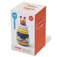 Παιχνίδι μωρού, Taf Toys, Πύργος με κρίκους για κορδόνι, Αρκουδάκι