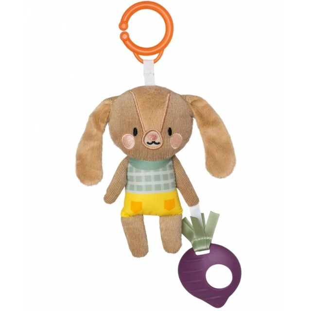 Βρεφική απαλή κουδουνίστρα Bunny Jenny, Brown