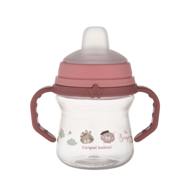 Κύπελλο με καλαμάκι 150 ml BONJOUR PARIS pink