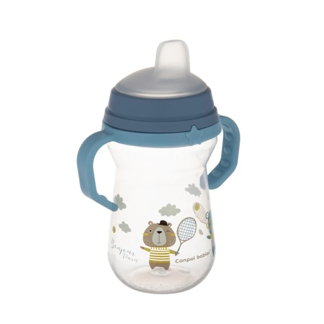 Κύπελλο με καλαμάκι 250 ml BONJOUR PARIS μπλε