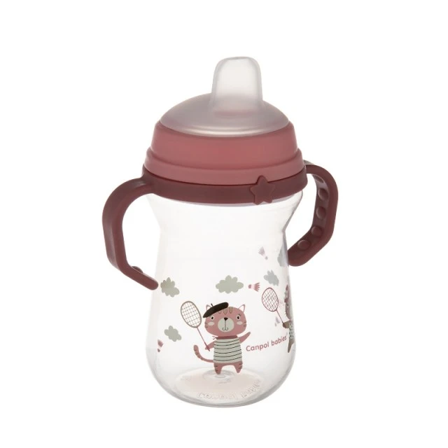 Κύπελλο με καλαμάκι 250 ml BONJOUR PARIS pink