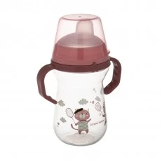 Κύπελλο με καλαμάκι 250 ml BONJOUR PARIS pink