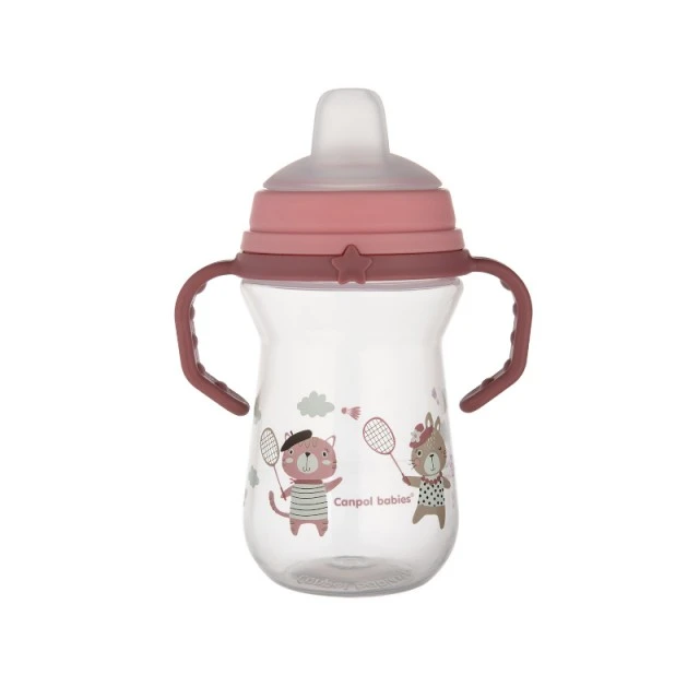 Κύπελλο με καλαμάκι 250 ml BONJOUR PARIS pink