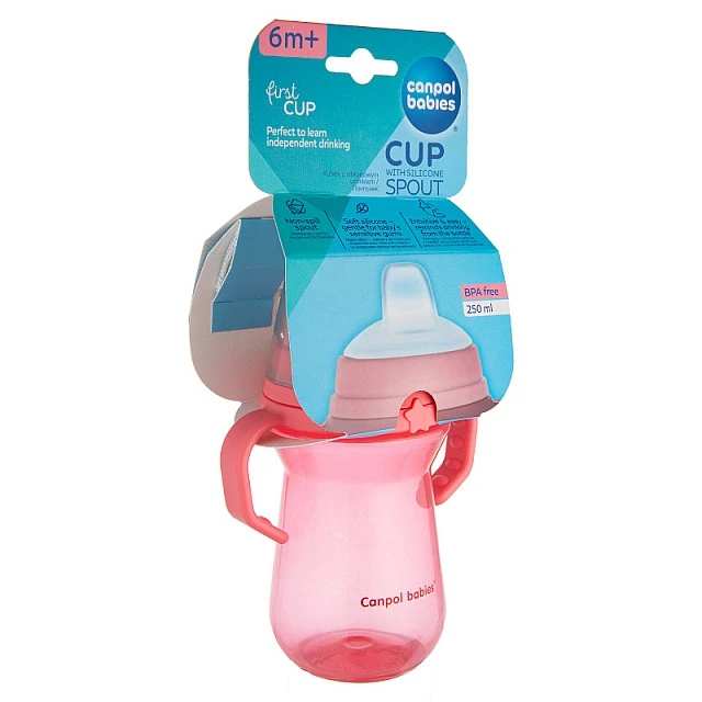 Κύπελλο με καλαμάκι 250 ml ροζ