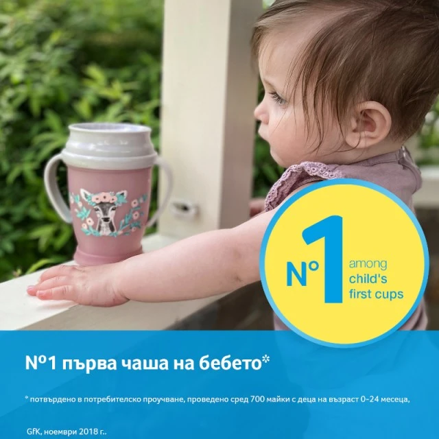 Κούπα με χερούλια 360 μοιρών Wild Soul girl 250 ml, 9 m+