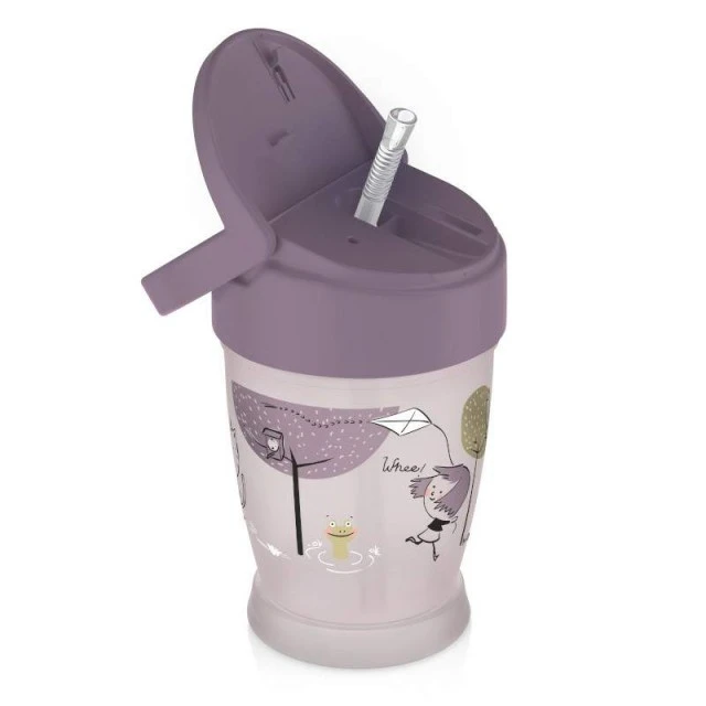 Ποτήρι με καλαμάκι Lovely girl 250 ml
