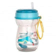 Κύπελλο με καλαμάκι σιλικόνης 350 ml