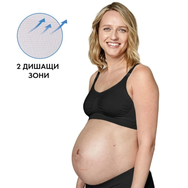 Σουτιέν εγκυμοσύνης και θηλασμού Keep Cool Breathable, pt L, μαύρο