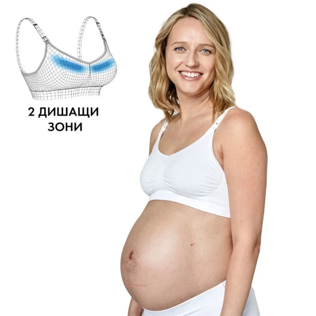 Σουτιέν εγκυμοσύνης και θηλασμού Keep Cool Breathable, pt S, White