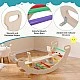Ξύλινη κούνια climber "Rainbow" 4in1, Costway