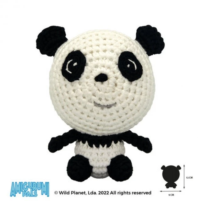Χειροποίητο πλεκτό παιχνίδι Panda 12εκ