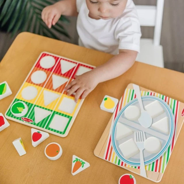 Melissa & Doug - Ξύλινο καροτσάκι - σορτέρ με τρόφιμα