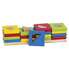 Παιχνίδι στοίβαξης σχήματα и χρώματα, 4 πύργοι