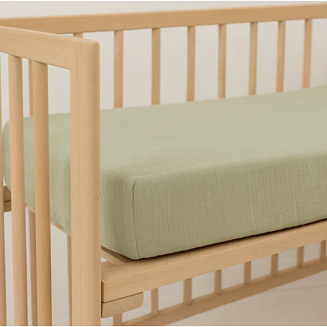 Σεντόνι με λάστιχο από μουσελίνα 60x120 εκ. Lime Little band