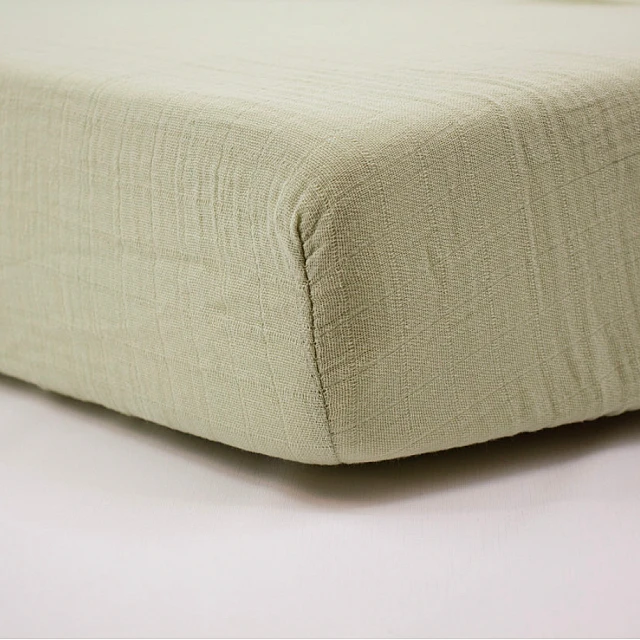 Σεντόνι με λάστιχο από μουσελίνα 60x120 εκ. Lime Little band