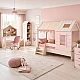 Παιδικό κρεβάτι-σπίτι PINK HOUSE - 90 x 200