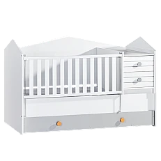 Βρεφική κούνια και παιδικό κρεβάτι 2 in1 BIRD HOUSE 70 x 170