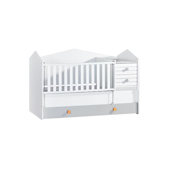 Βρεφική κούνια και παιδικό κρεβάτι 2 in1 BIRD HOUSE 70 x 170