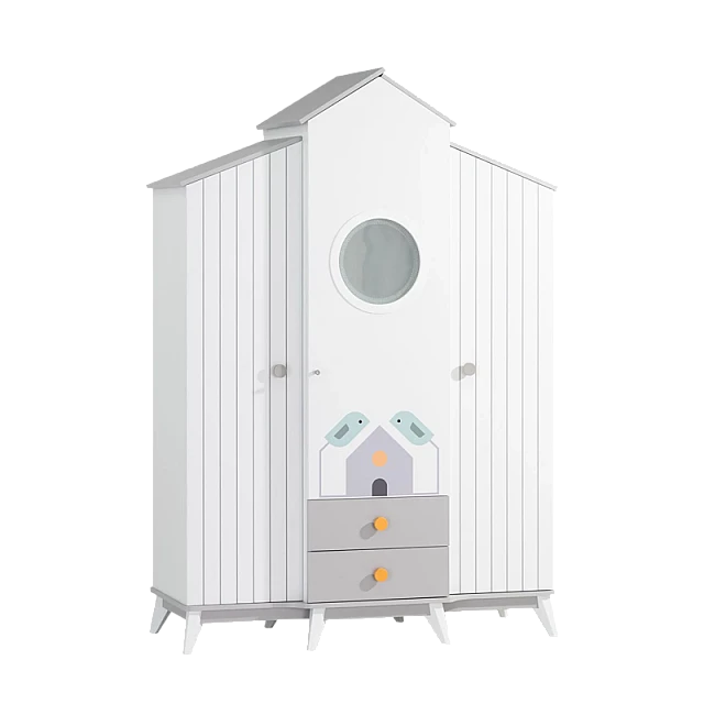 Παιδική ντουλάπα τρίπορτη BIRD HOUSE