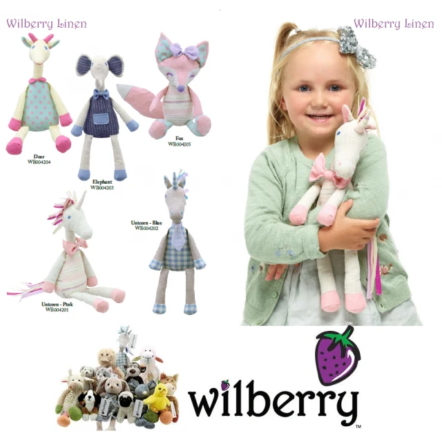Κούκλα Wilberry Rag Ροζ κορίτσι 38 εκ.