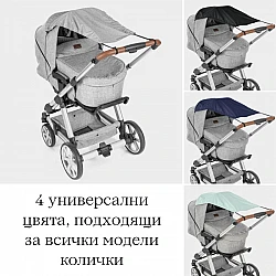84231 Rear ShineSafe Stroller Shade, Grey Melange