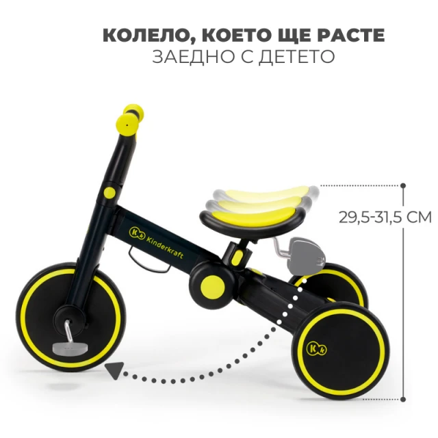 Τρίκυκλο Kinderkraft 3 σε 1 4TRIKE γκρι