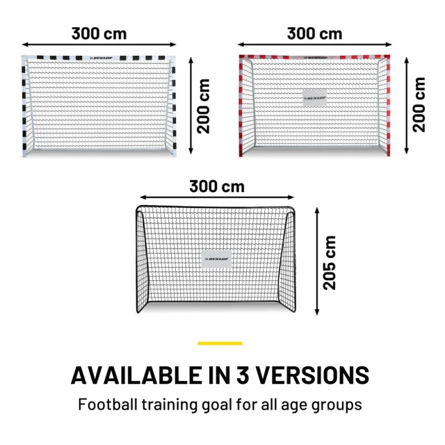 Τερματικό ποδοσφαιρικό τέρμα Dunlop 300x200x110 εκ.