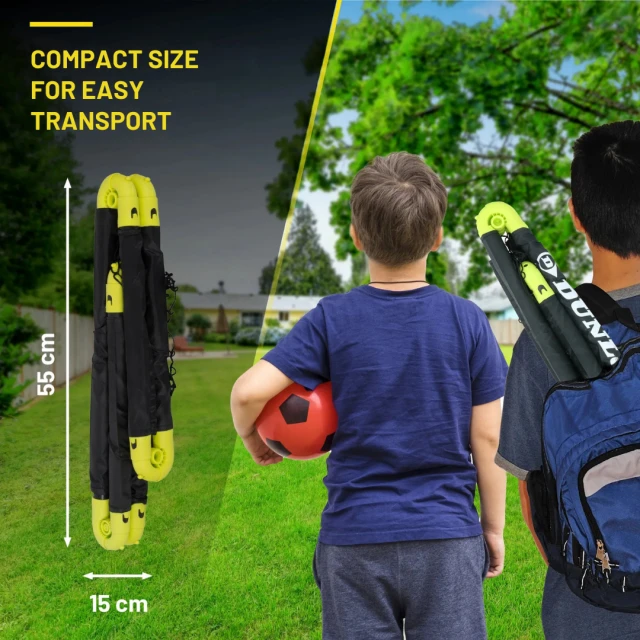 Dunlop 2 τεμάχια πτυσσόμενα τέρματα ποδοσφαίρου 55x44x44 εκ.