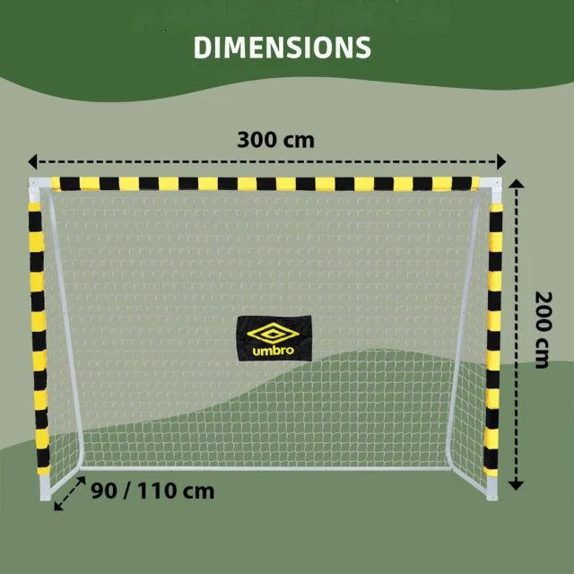 Τερματικό ποδοσφαιρικό τέρμα Umbro 300x200x110 εκ.