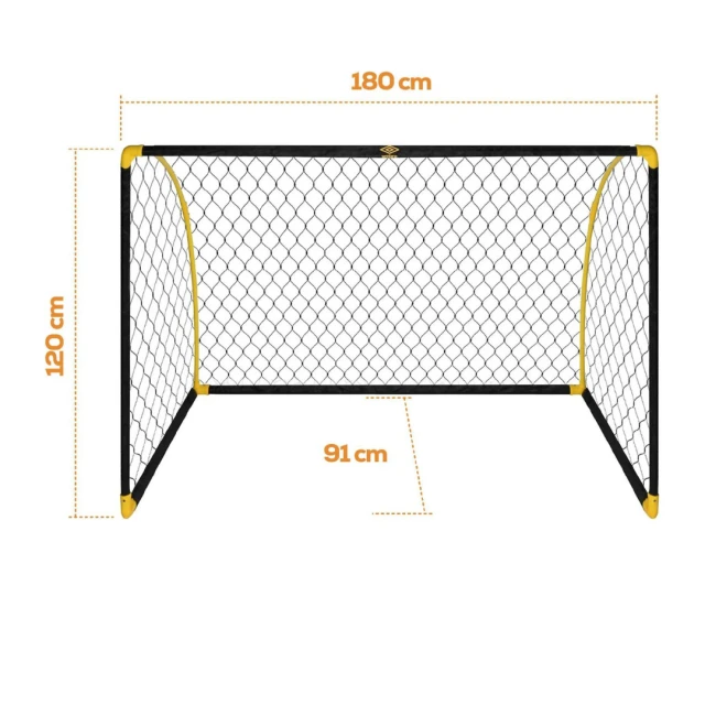 Τερματικό ποδοσφαίρου Umbro 180x91x120 εκ.