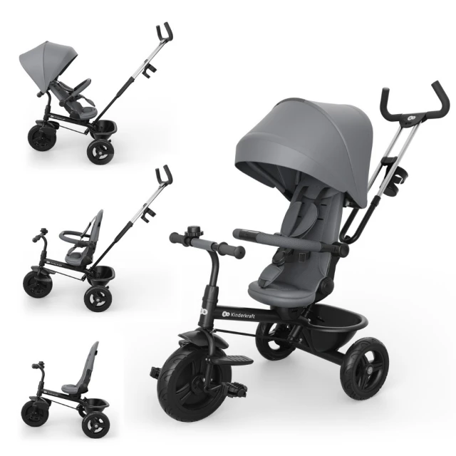 KinderKraft ASTON 2 PLUS τρίκυκλο GREY