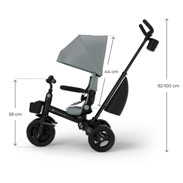 Kinderkraft AVEO 2 Plus τρίκυκλο GREY