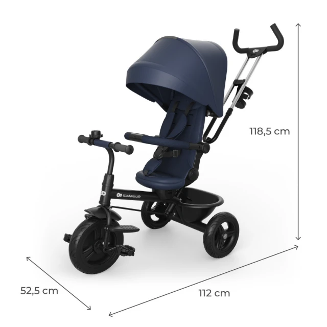 KinderKraft ASTON 2 PLUS τρίκυκλο BLUE