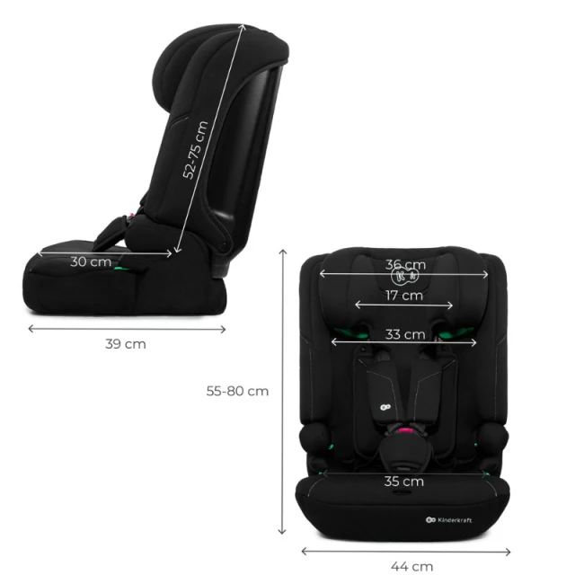 Κάθισμα αυτοκινήτου Kinderkraft I-COMFY i-Size ΜΑΥΡΟ