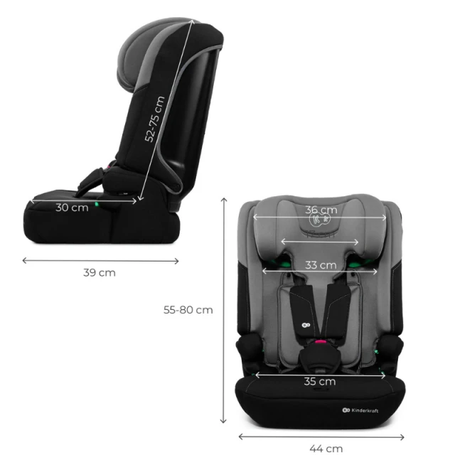 Κάθισμα αυτοκινήτου Kinderkraft I-COMFY i-Size Σκούρο γκρι