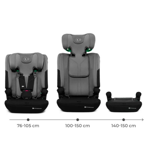 Κάθισμα αυτοκινήτου Kinderkraft I-COMFY i-Size Σκούρο γκρι